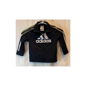 Kids Adidas Black Zip-Up Jacket